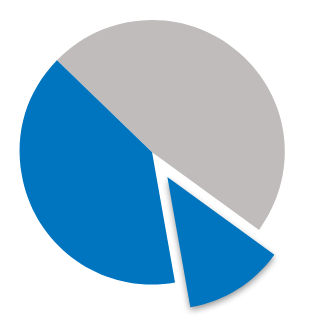Graph image showing percentage of workers